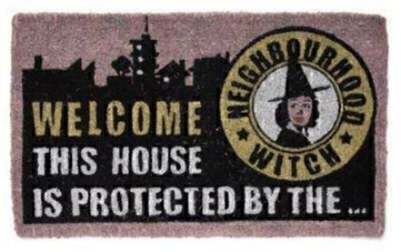 Coir doormat This house is protected by the neighbourhood witch design. 73x43x3 cm